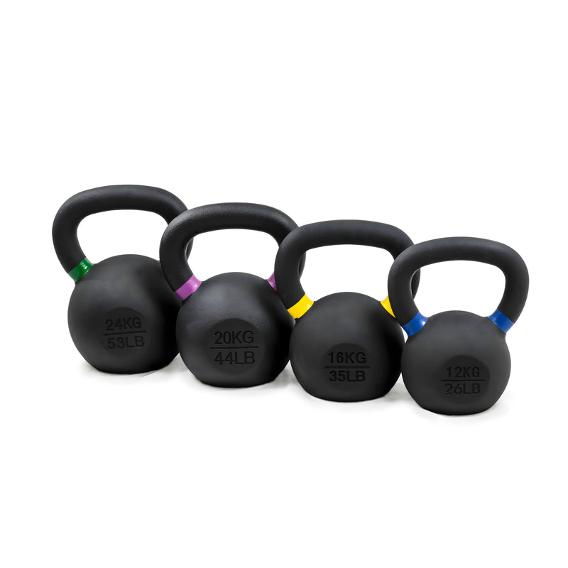 Kettlebell à revêtement en poudre avec marques de couleur