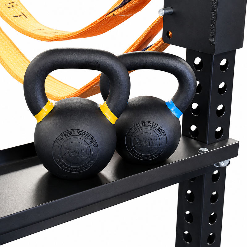 Support de rangement XM Fitness pour kettlebells (montage sur rig)