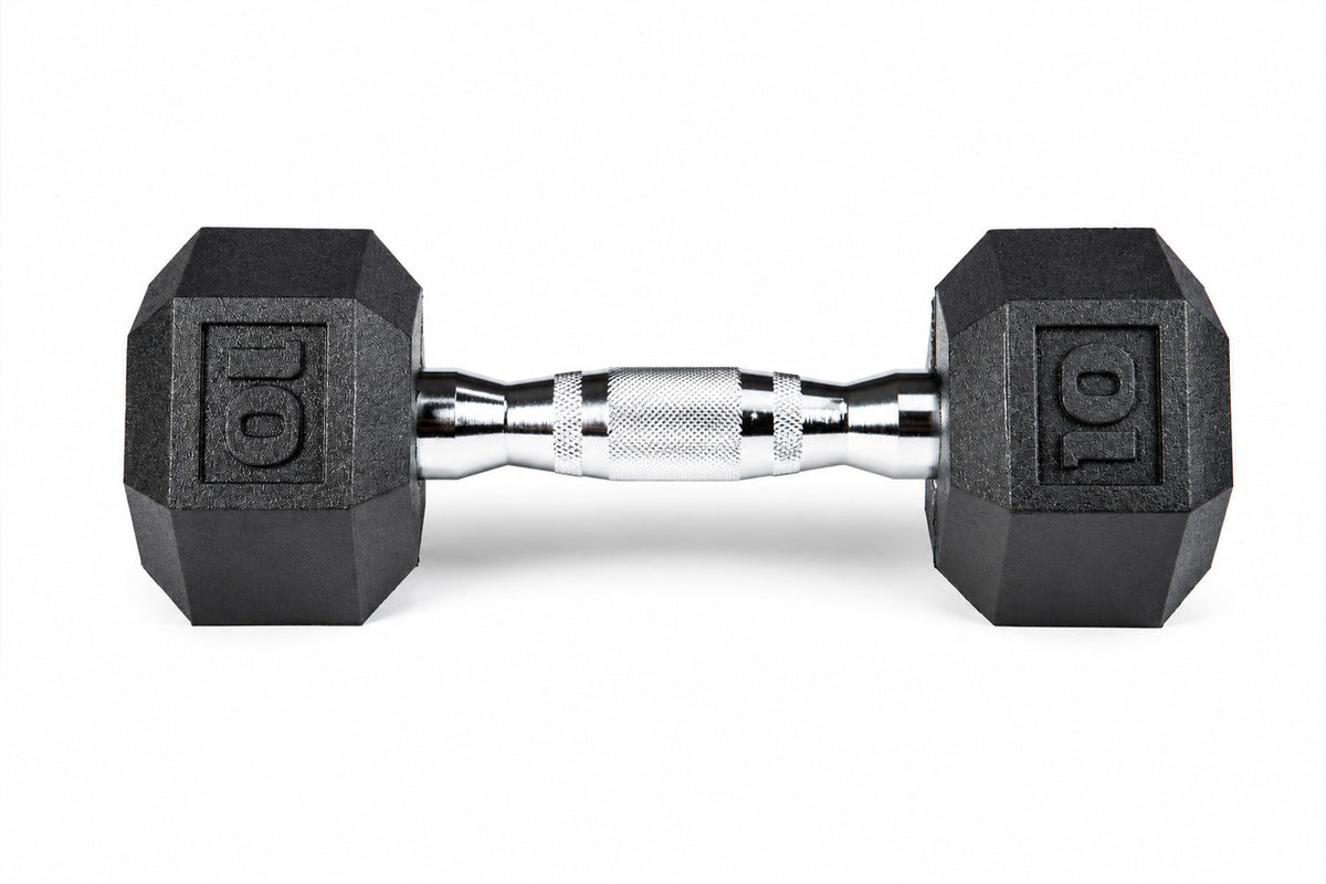 York PEV Rubber Hexagonal Dumbbells