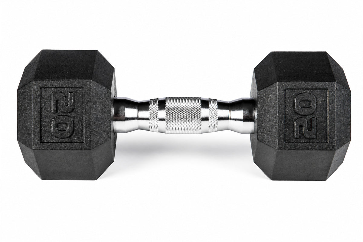 York PEV Rubber Hexagonal Dumbbells