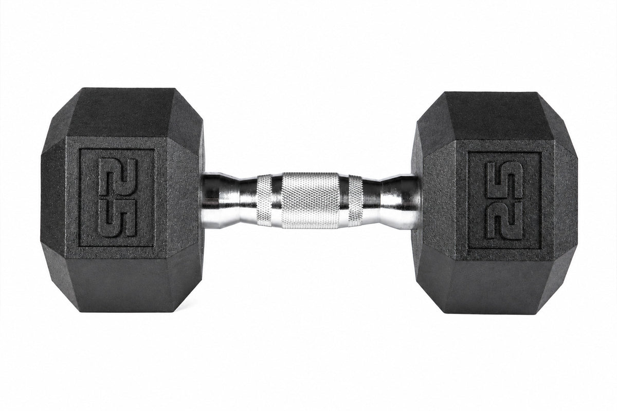 York PEV Rubber Hexagonal Dumbbells