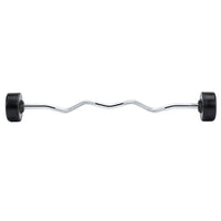 York Barbell Rubber Coated Pro Style Fixed Curl Bar