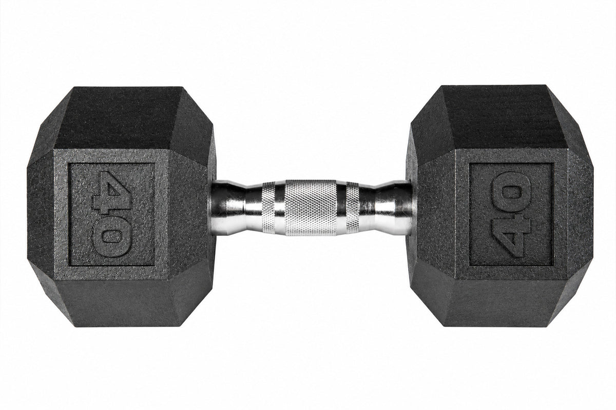 York PEV Rubber Hexagonal Dumbbells