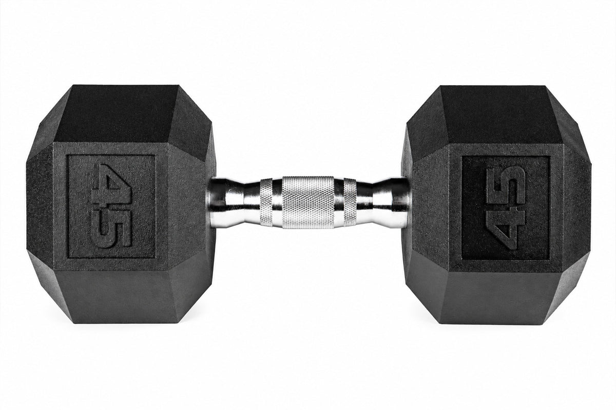 York PEV Rubber Hexagonal Dumbbells