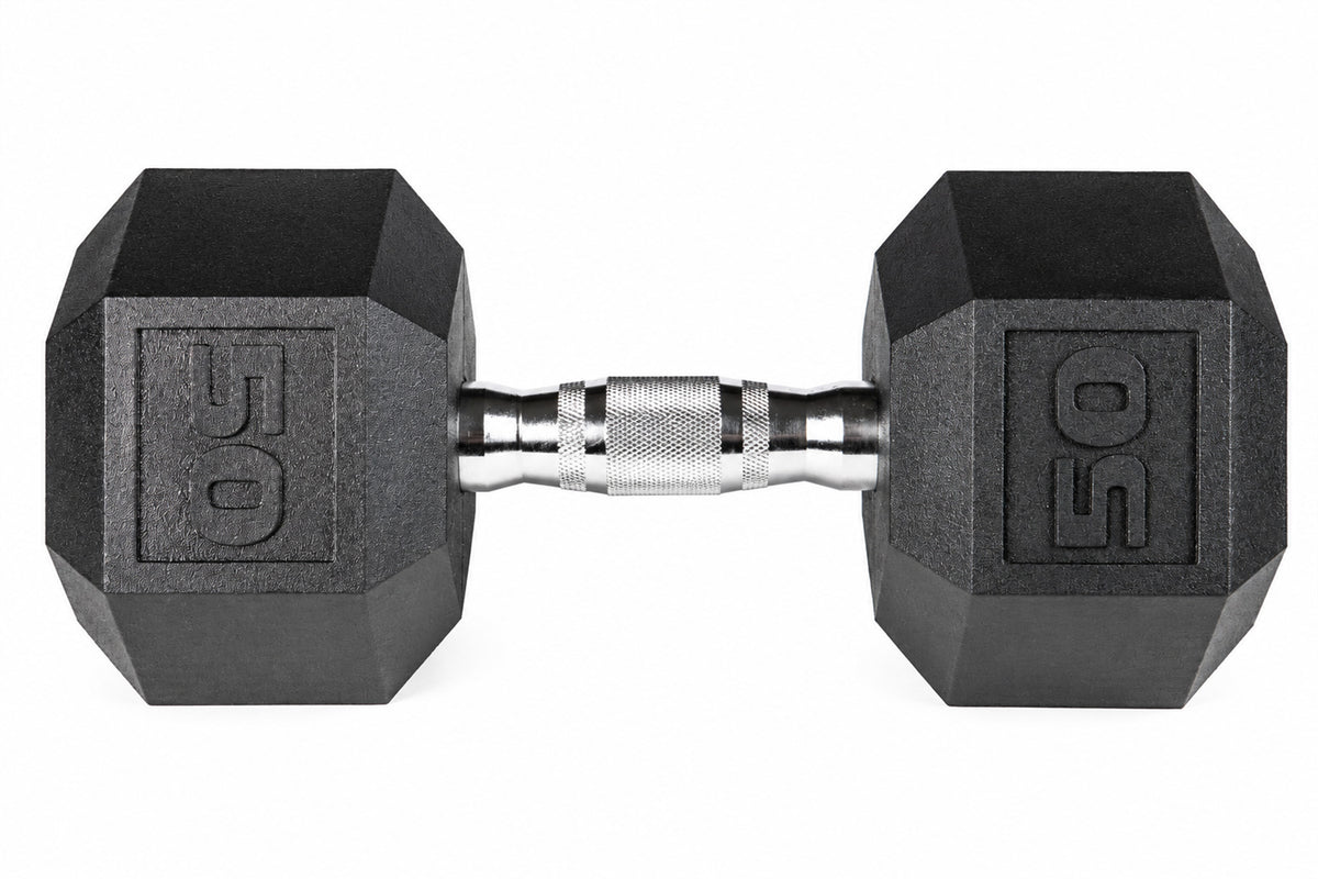 York PEV Rubber Hexagonal Dumbbells