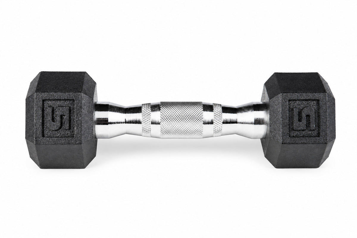 York PEV Rubber Hexagonal Dumbbells