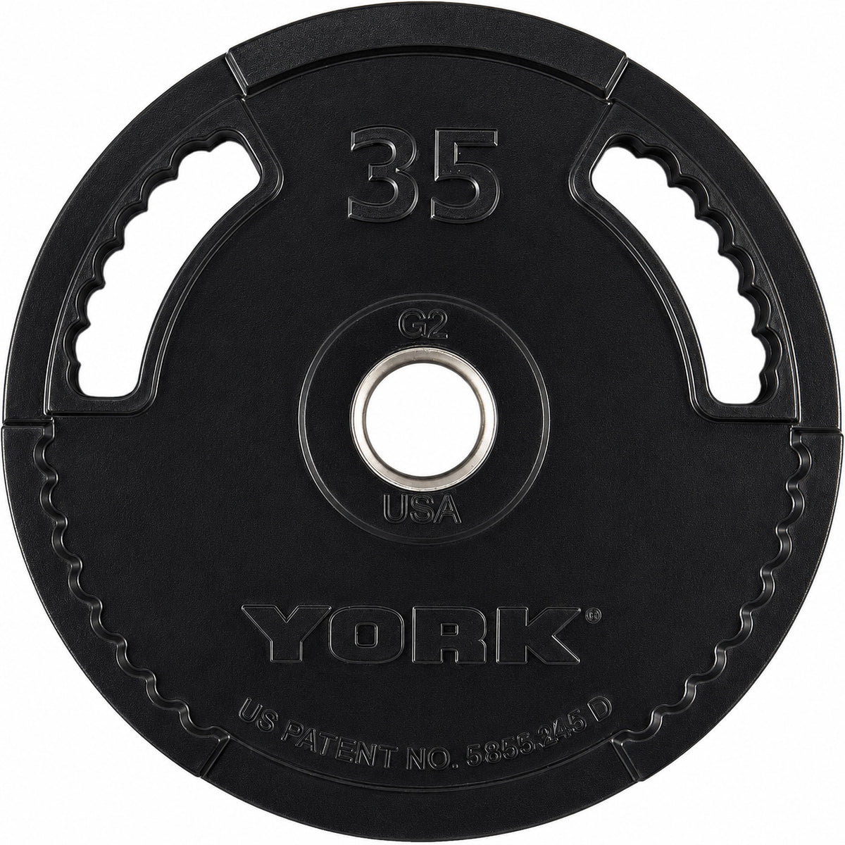 York Barbell G2 Thin Line Rubber Coated Olympic Plates