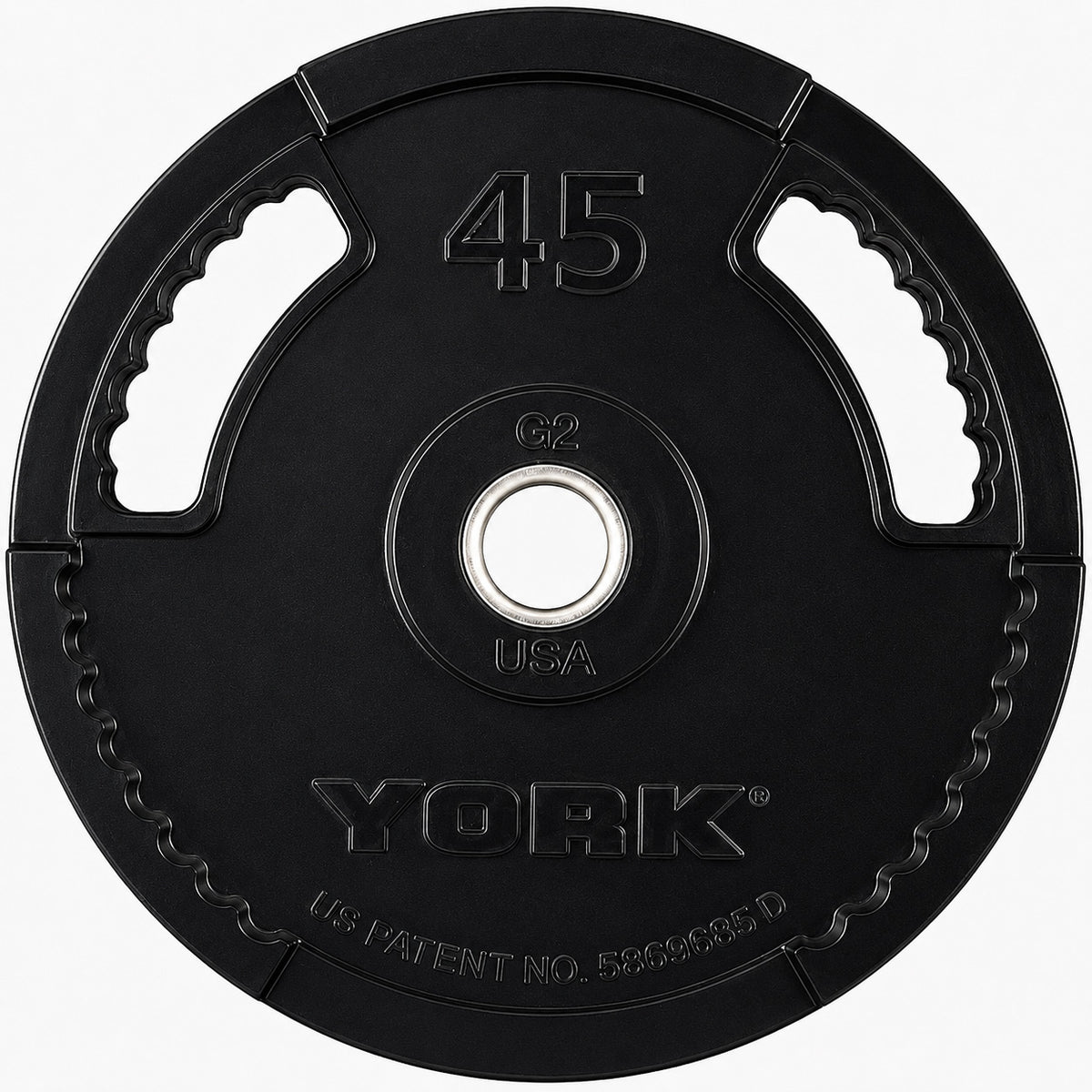 York Barbell G2 Thin Line Rubber Coated Olympic Plates