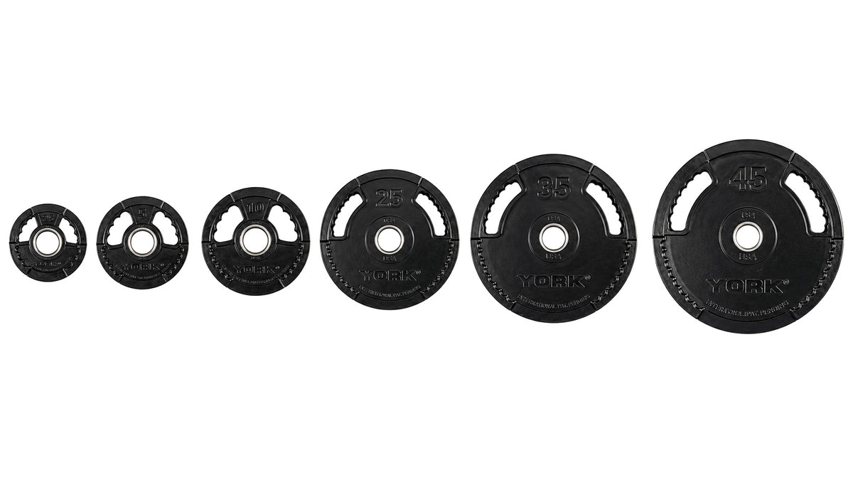 York Barbell G2 Thin Line Rubber Coated Olympic Plates